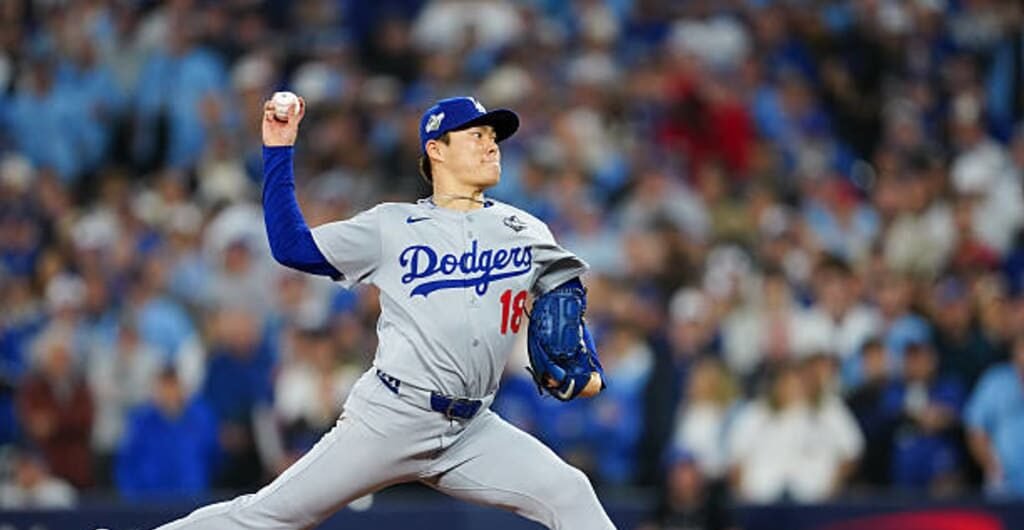 Yamamoto lanza juego completo para que Dodgers empaten Serie Mundial con Azulejos