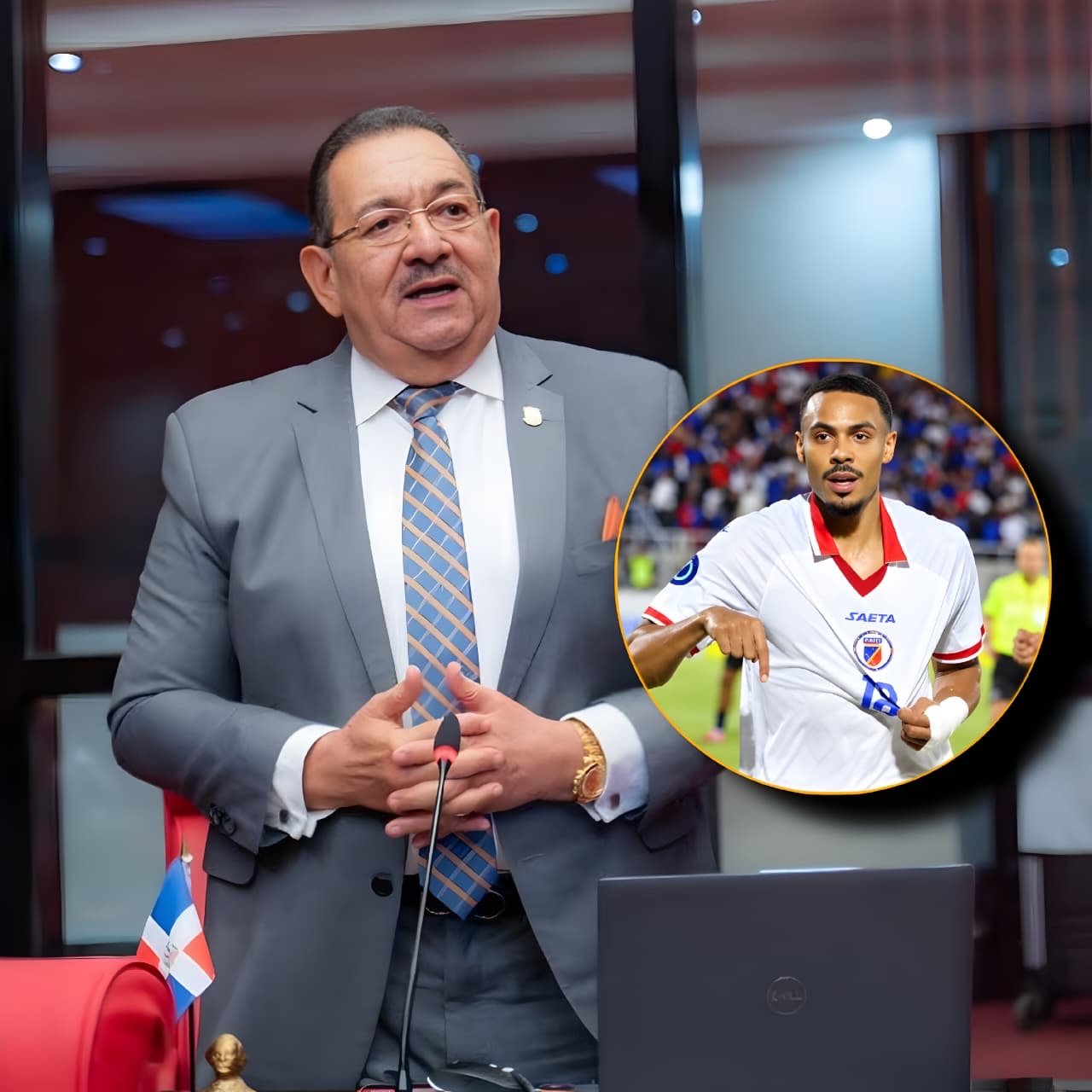 Senador Cristóbal Castillo condena expresiones de jugador Wilson Isidor: “La patria se respeta y la soberanía se defiende”